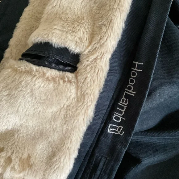 Hoodlamb Women’s Classic Hemp Jacket Size XS Dark Blue